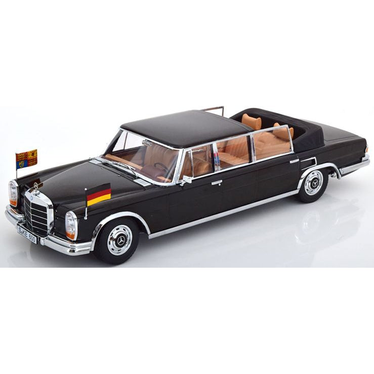 Mercedes-Benz 600 (W100) Landaulet Queen Elizabeth II/Kiesinger 1965 black - 1:18 Scale Diecast Model Car-KK Scale-Diecast Model Centre