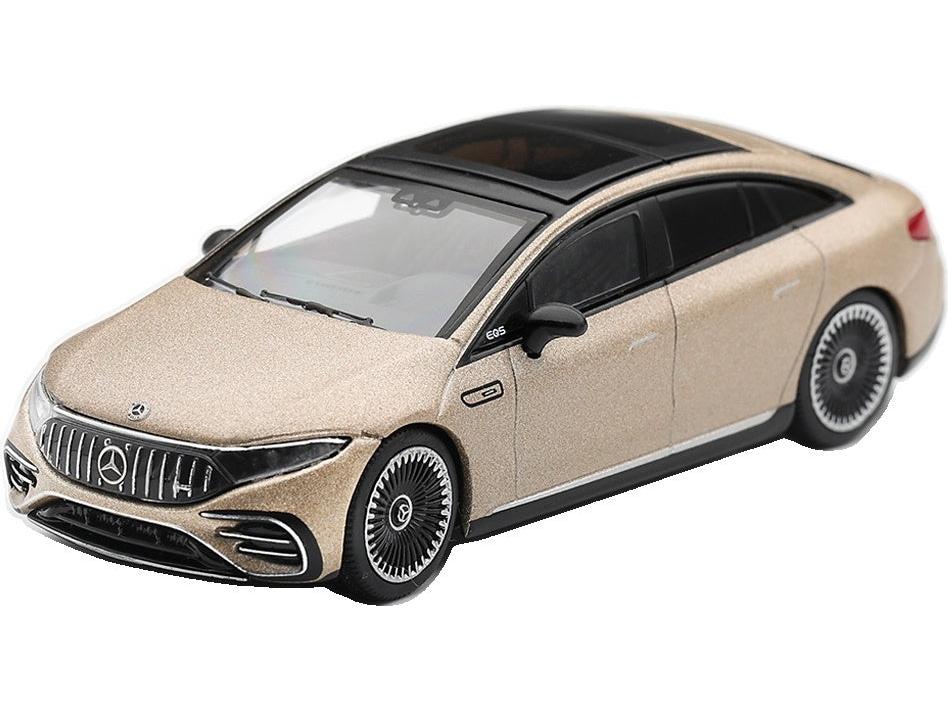 Mercedes-Benz AMG EQS 53 Gold (LHD) 1:64 Scale Diecast Car – MINI GT-MINI GT-Diecast Model Centre