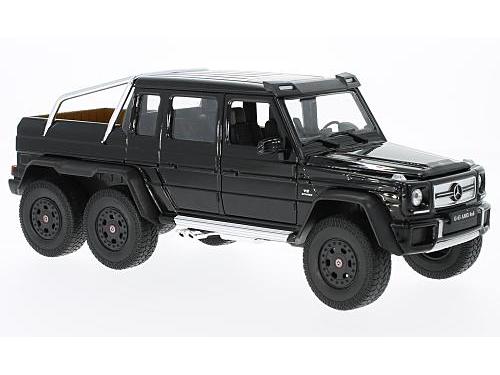 Mercedes-Benz AMG G63 6x6 Black 1:24 Scale Welly Diecast Model-Welly-Diecast Model Centre