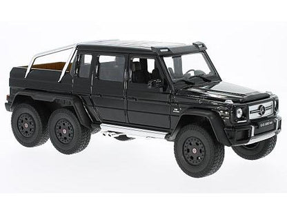 Mercedes-Benz AMG G63 6x6 Black 1:24 Scale Welly Diecast Model-Welly-Diecast Model Centre