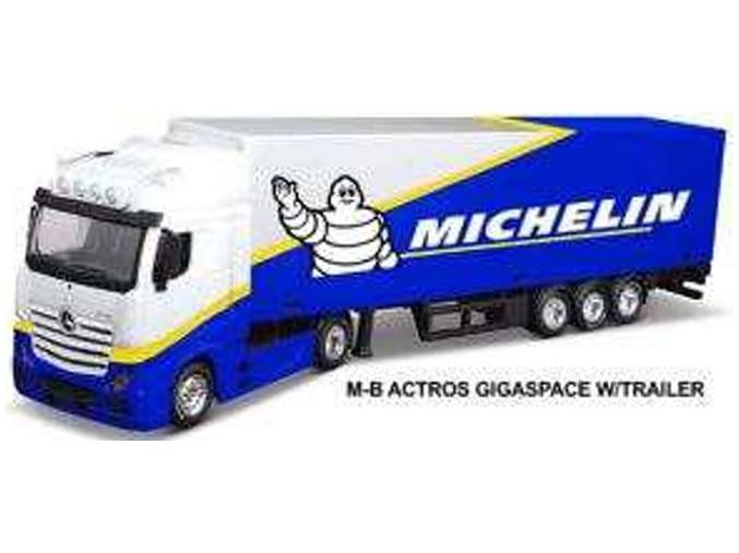 Mercedes-Benz Actros Gigaspace Michelin 1:43 Scale Bburago Diecast Model Truck-Bburago-Diecast Model Centre