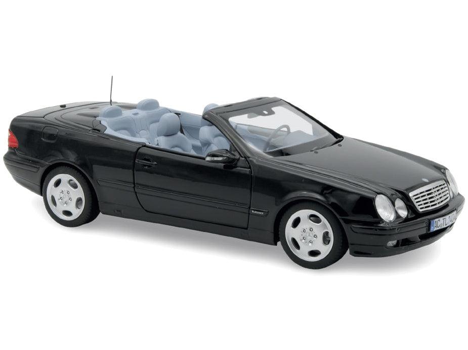 Mercedes-Benz CLK Class Cabriolet Obsidian Black Metallic 2000 1:18 Scale Diecast Model Car – Norev-Norev-Diecast Model Centre