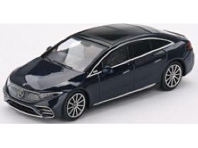 Mercedes-Benz EQS 580 4MATIC Nautical Blue Metallic (LHD) 1:64 Scale MINI GT Diecast Model-MINI GT-Diecast Model Centre