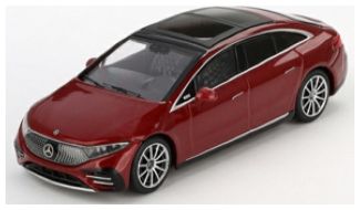 Mercedes-Benz EQS 580 4MATIC Red Metallic (RHD) 1:64 Scale MINI GT Diecast Model-MINI GT-Diecast Model Centre