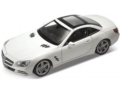 Mercedes-Benz SL500 Hard Top 2012 White 1:24 Scale Welly Diecast Model-Welly-Diecast Model Centre