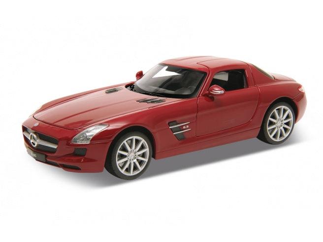 Mercedes-Benz SLS AMG (C197) Red 1:24 Scale Welly Diecast Model-Welly-Diecast Model Centre