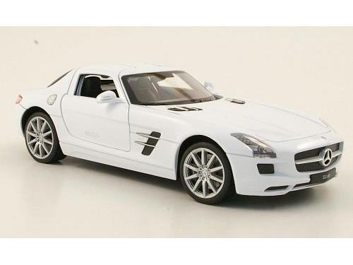 Mercedes-Benz SLS AMG (C197) White 1:24 Scale Welly Diecast Model-Welly-Diecast Model Centre