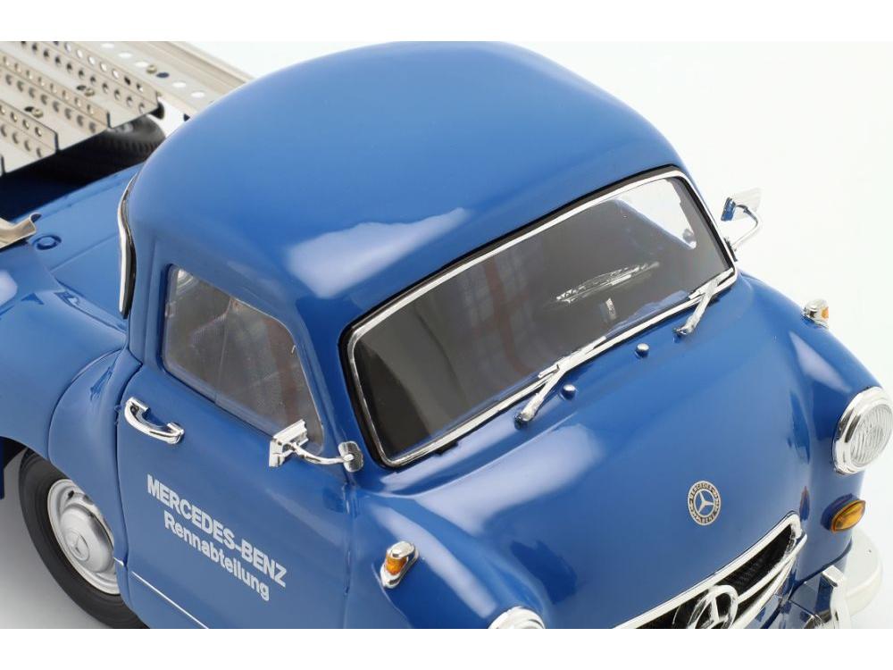 Mercedes-Benz 'The Blue Wonder' Mercedes Racing Transporter 1955 1:18 Scale Werk83 Diecast Model Truck-Werk83-Diecast Model Centre