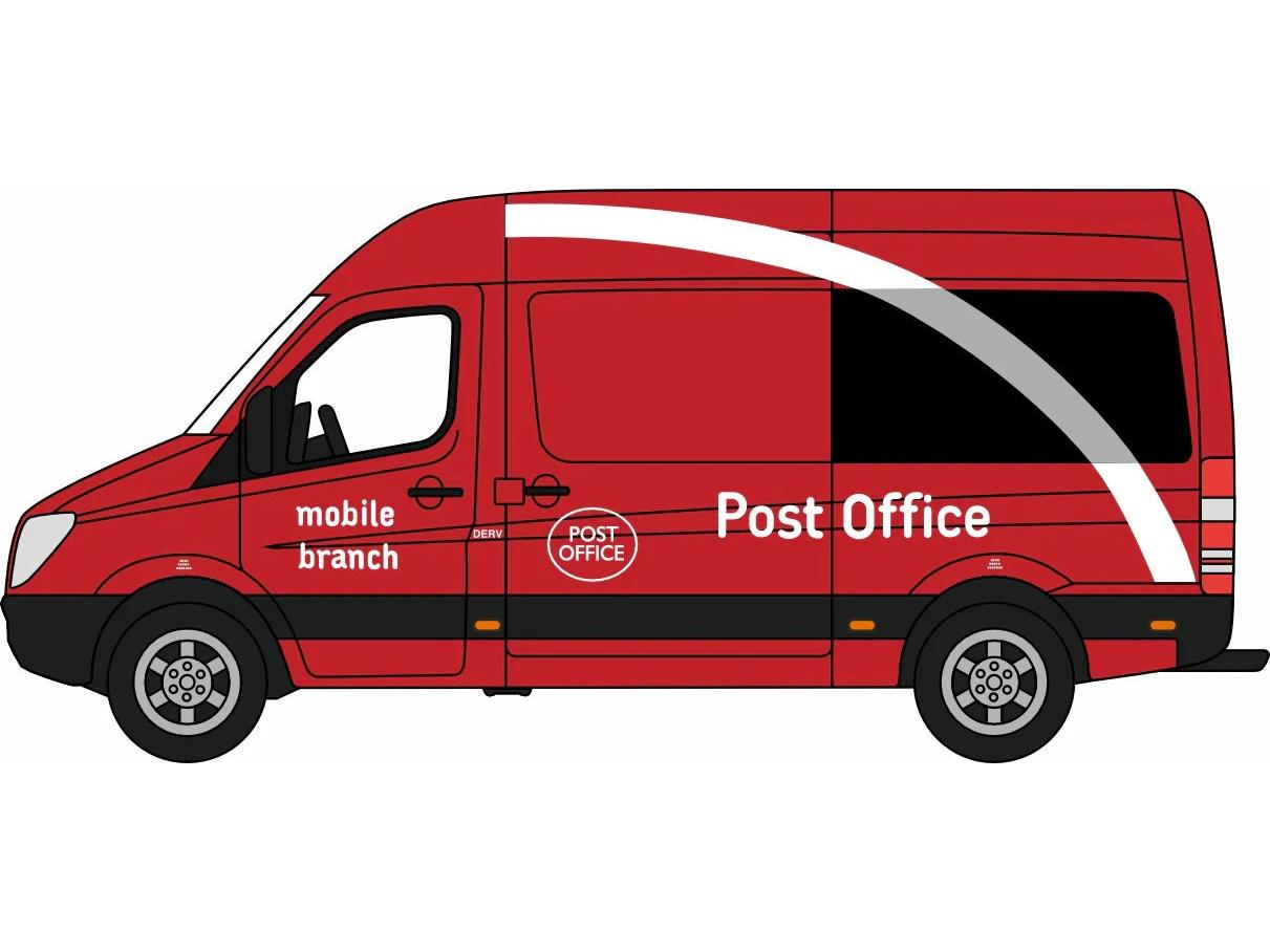 Mercedes Sprinter Mobile Post Office 1:76 Scale Diecast Van – Oxford Diecast-Oxford Diecast-Diecast Model Centre