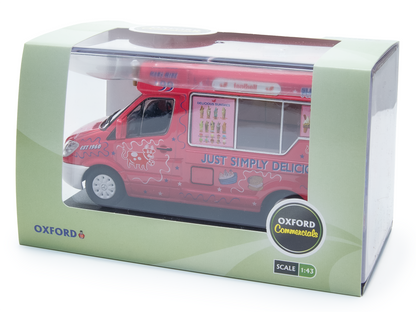 Mercedes Sprinter Whitby Morrison Mondial Tonibell Ice Cream Van - 1:43 Scale Diecast Model-Oxford Diecast-Diecast Model Centre