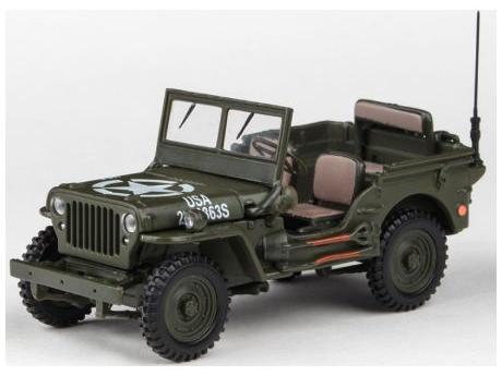 Military Vehicle 1/4 Ton with Gun US Version 1 1:43 Scale Cararama Diecast Model Car-Cararama-Diecast Model Centre
