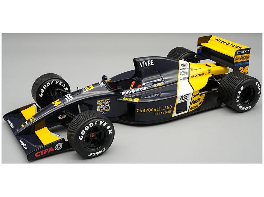 Minardi M191 w/Rain Tyres #24 F1 Australian GP 1991 Robert Moreno 1:18 Scale Resin Car – Tecnomodel-Tecnomodel-Diecast Model Centre