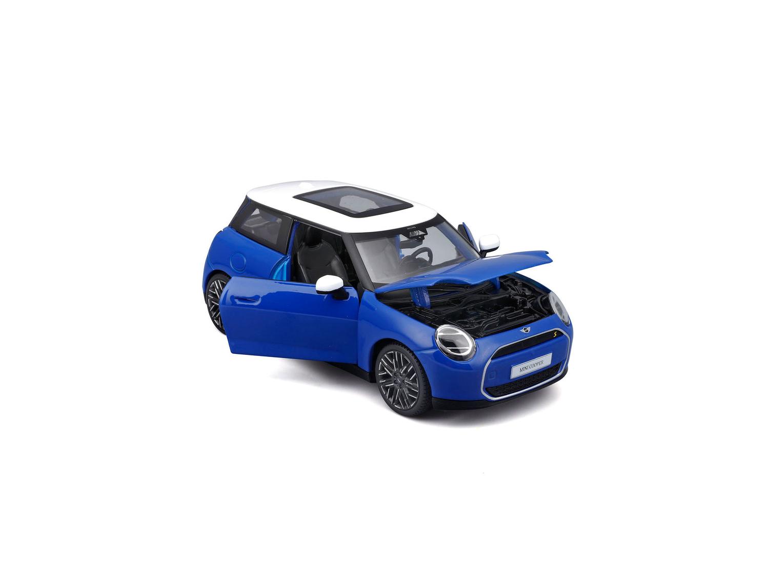 Mini Cooper SE (J01) 2024 blue 1:24 Scale Model Car