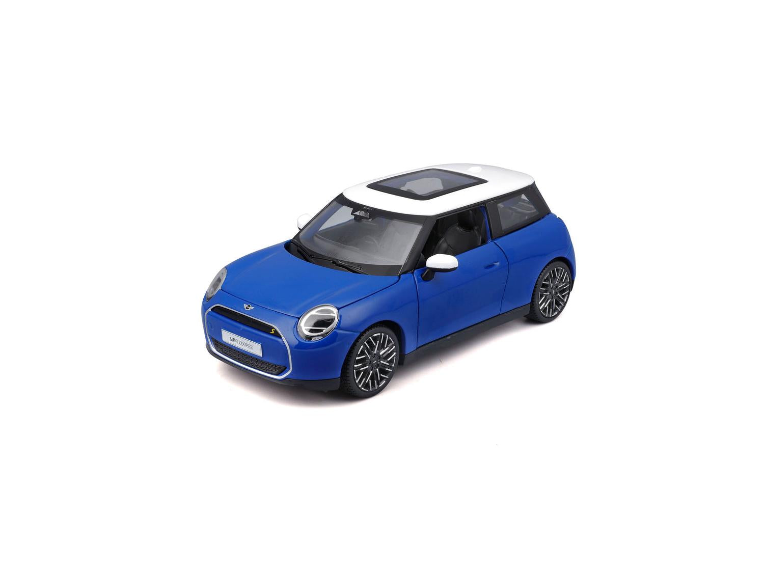 Mini Cooper SE (J01) 2024 blue 1:24 Model Car Maisto 32926