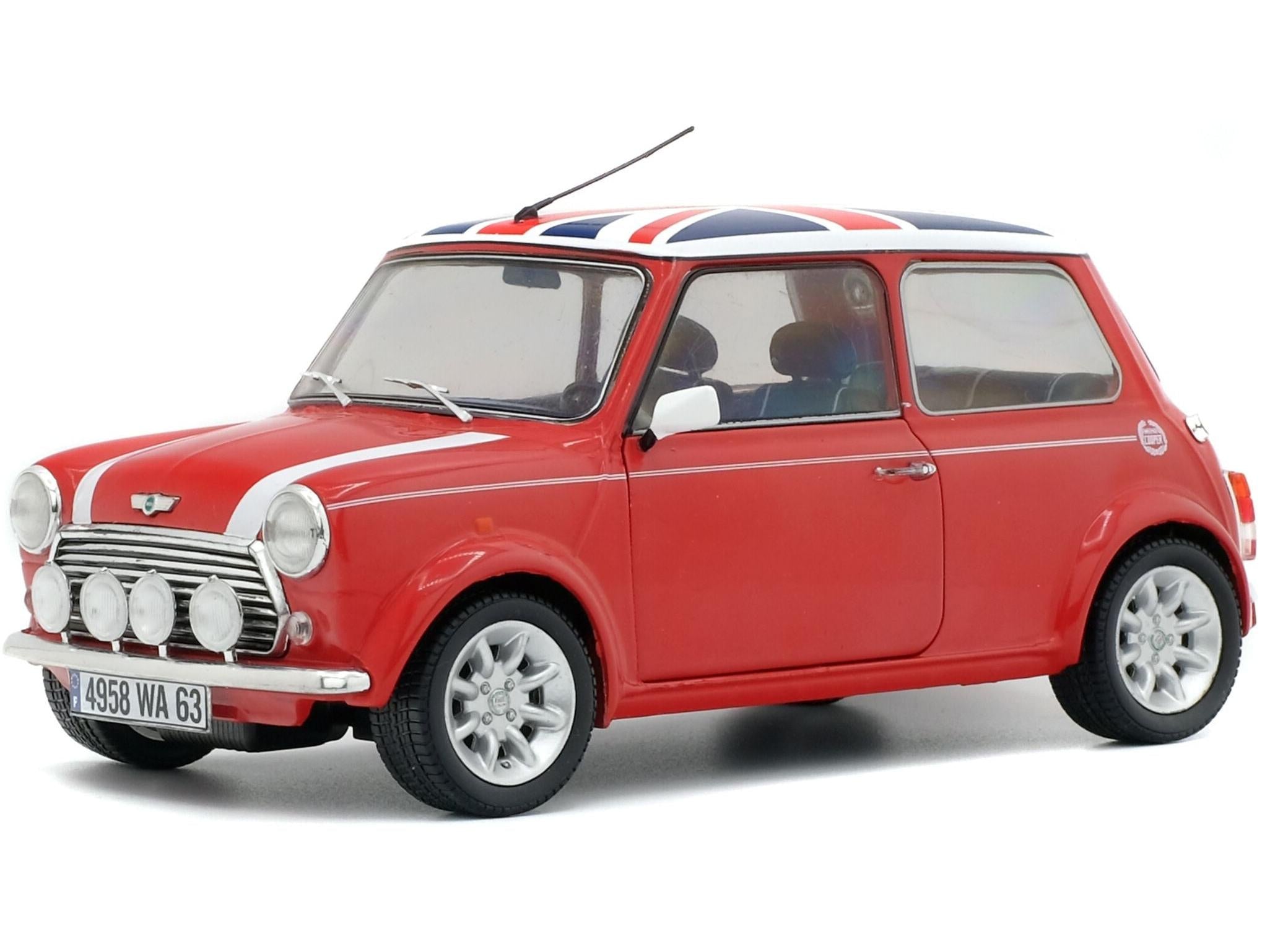Mini Cooper Sport Pack Red with Union Jack 1:18 Scale Solido Diecast Model-Solido-Diecast Model Centre