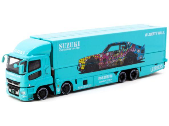 Mitsubishi Fuso Super Great Turquoise 1:64 Scale Tarmac Works Diecast Model-Tarmac Works-Diecast Model Centre