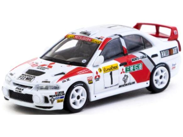 Mitsubishi Lancer GSR Evolution IV Rallye WM Monte Carlo #1 T.Makinen/S.Harjanne 1:64 Scale Tarmac Works Diecast Model Car-Tarmac Works-Diecast Model Centre