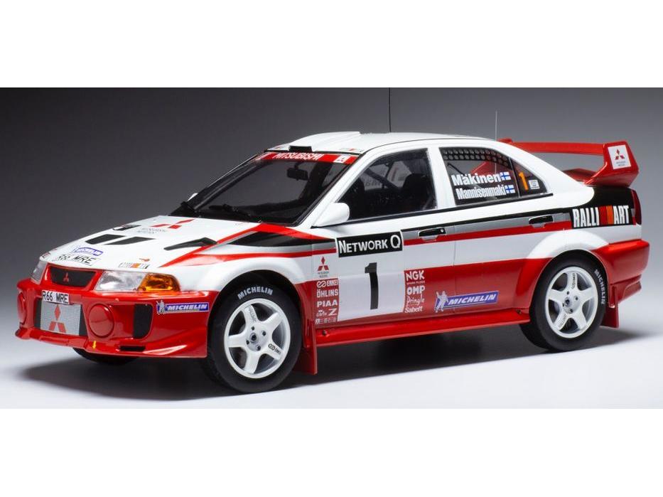 Mitsubishi Lancer RS Evolution V #1 T.Makinen/R.Mannisenmaki RAC rally 1998 1:18 Scale Diecast Model-IXO-Diecast Model Centre
