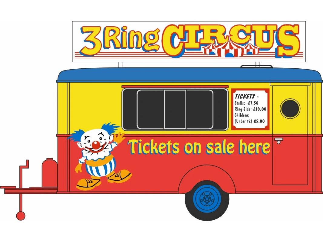 Mobile Trailer Circus Booking Office 1:76 Scale Diecast – Oxford Diecast-Oxford Diecast-Diecast Model Centre