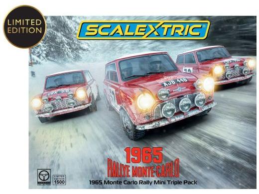 Monte Carlo Rally Mini Triple Pack 1965 in Clear Box 1:32 Scale Scalextric-Scalextric-Diecast Model Centre
