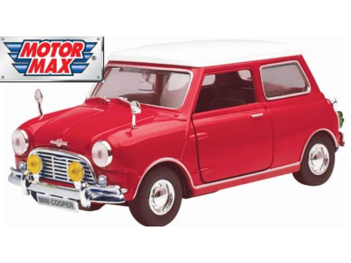 Morris Mini Cooper 1960's Red 1:18 Scale Diecast Car – Motormax-Motormax-Diecast Model Centre