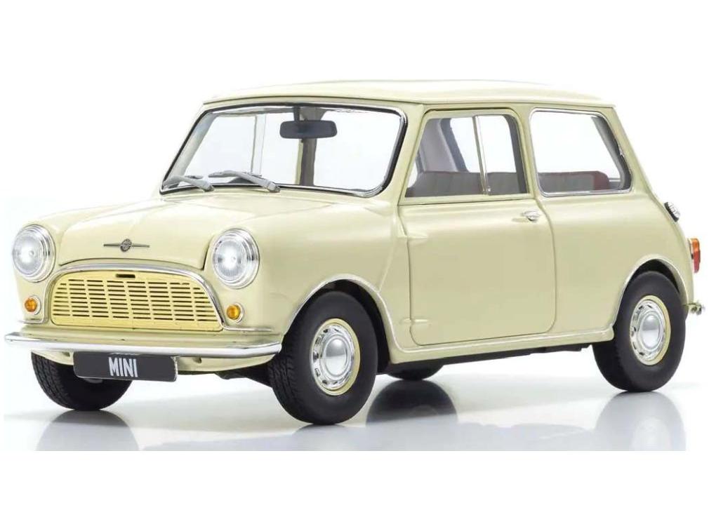 ミニカー BritishCar  MiniatureCarCollection Morris Mini-Minor Old English White 1:18 Scale Diecast Model Car