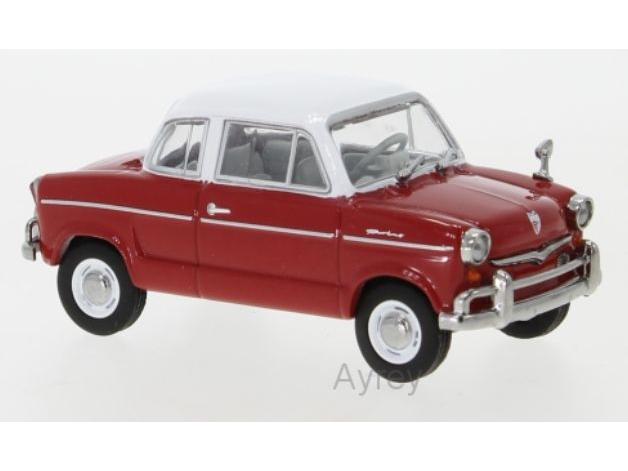 NSU Prinz 30E Red/White 1959 1:43 Scale IXO Diecast Model Car-IXO-Diecast Model Centre