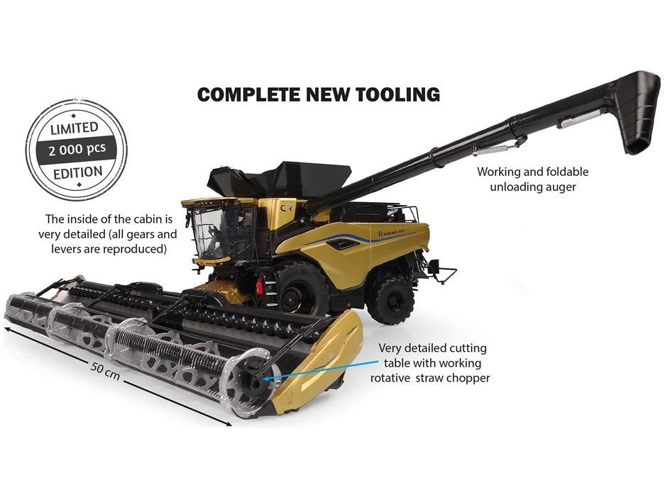 New Holland CR11 Tractor Gold Show Edition Agritechnica 2023 1:32 Scale Universal Hobbies Diecast Model-Universal Hobbies-Diecast Model Centre