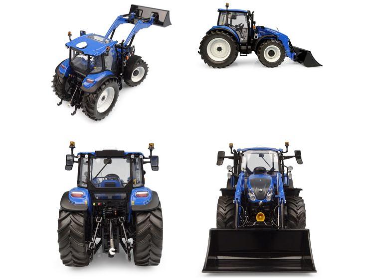 New Holland T5.120 Dual Command Tractor w/Front Loader 655 LU 2025 1:32 Scale Universal Hobbies Diecast Model-Universal Hobbies-Diecast Model Centre