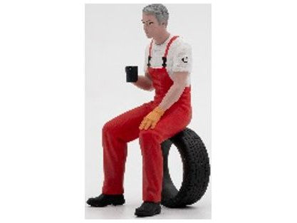 Nick Sitting on Tyre - Scale Model Figure-Atlantic-Diecast Model Centre