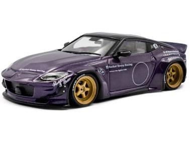 Nissan 400Z Rocket Bunny 2022 Purple 1:43 Scale Solido Diecast Model-Solido-Diecast Model Centre