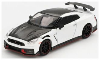 Nissan GT-R NISMO 2024 Brilliant White Pearl (LHD) 1:64 Scale MINI GT Diecast Model (Blister Packaging)-MINI GT-Diecast Model Centre