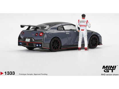 Nissan GT-R NISMO 2024 Tsukuba Production Car Record + Figure Matsuda Collection RHD 1:64 Scale Diecast Car – MINI GT-MINI GT-Diecast Model Centre