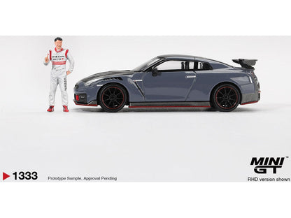 Nissan GT-R NISMO 2024 Tsukuba Production Car Record + Figure Matsuda Collection RHD 1:64 Scale Diecast Car – MINI GT-MINI GT-Diecast Model Centre