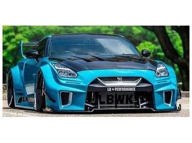Nissan GT-R (R35) Liberty Walk Silhouette Body Kit Blue Metallic 2025 1:18 Scale Solido Diecast Model Car-Solido-Diecast Model Centre