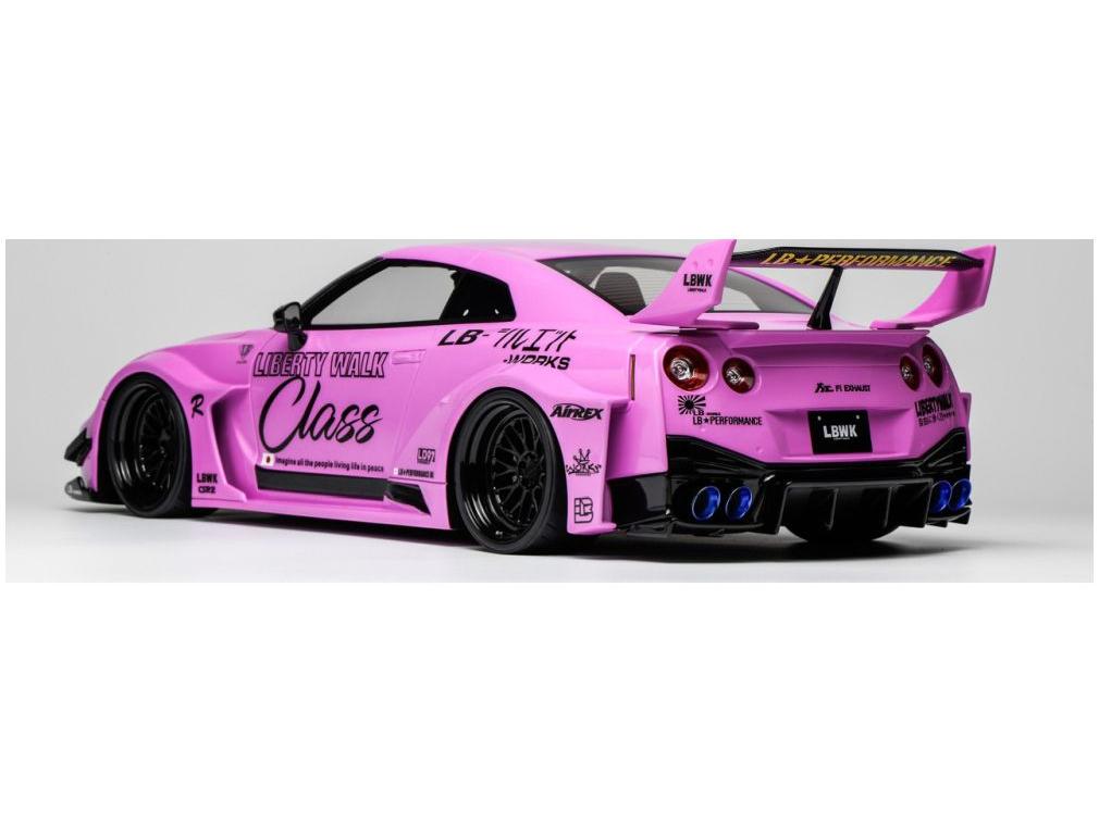 Nissan GT-R (R35) Liberty Walk Silhouette Body Kit Pink 2025 1:18 Scale Solido Diecast Model Car-Solido-Diecast Model Centre