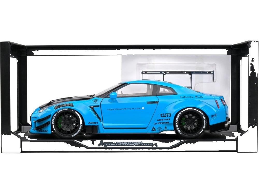 Nissan GT-R (R35) w/Liberty Walk Body Kit 2.0 Baby Blue 2024 1:18 Scale Diecast Model Car – Solido-Solido-Diecast Model Centre