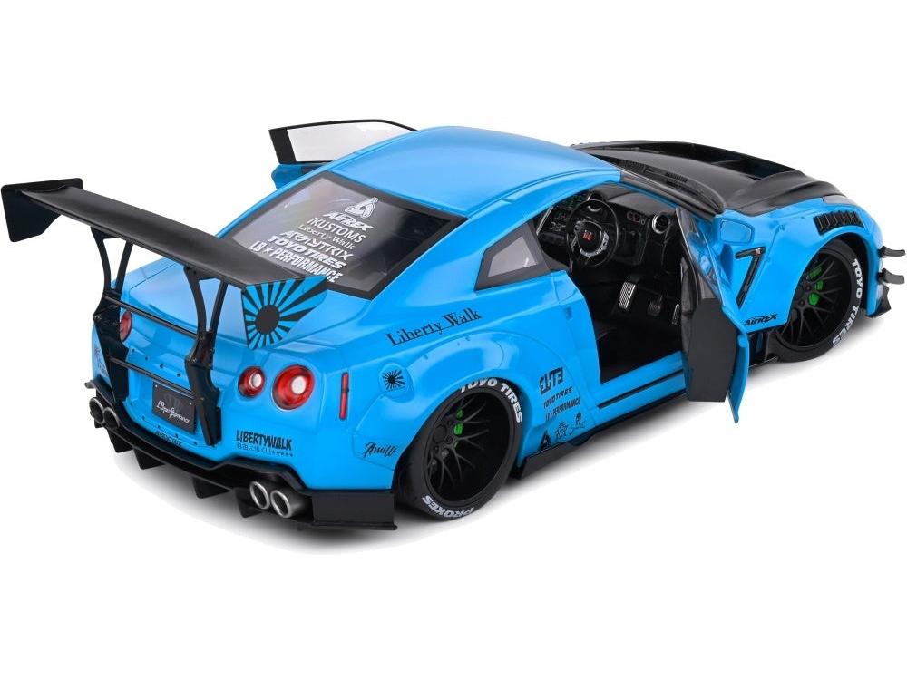 Nissan GT-R (R35) w/Liberty Walk Body Kit 2.0 Baby Blue 2024 1:18 Scale Diecast Model Car – Solido-Solido-Diecast Model Centre