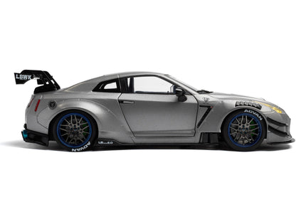 Nissan GT-R (R35) w/Liberty Walk Body Kit 2.0 Silver 2023 1:18 Scale Diecast Model Car – Solido-Solido-Diecast Model Centre
