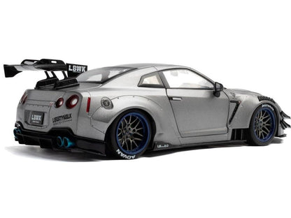 Nissan GT-R (R35) w/Liberty Walk Body Kit 2.0 Silver 2023 1:18 Scale Diecast Model Car – Solido-Solido-Diecast Model Centre