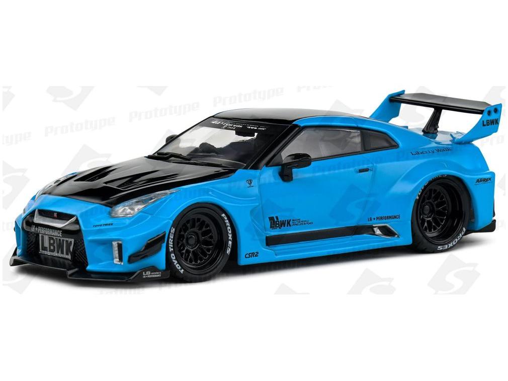 Nissan GTR35 LBWK Silhouette 2019 Blue 1:43 Scale Solido Diecast Model-Solido-Diecast Model Centre
