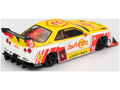 Nissan LB-ER34 Super Silhouette Skyline Suppaiman Okinawa (RHD) Blister Packaging 1:64 Scale MINI GT Diecast Model Car-MINI GT-Diecast Model Centre