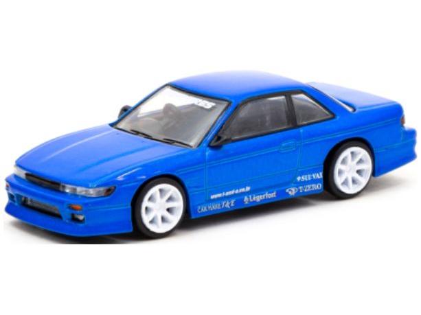 Nissan Silvia (S13) Vertex Metallic Blue 1:64 Scale Tarmac Works Diecast Model-Tarmac Works-Diecast Model Centre