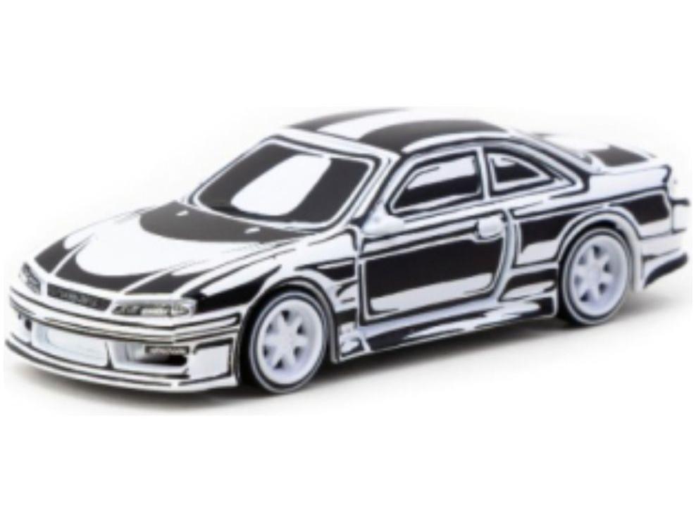 Nissan Silvia (S14) Vertex Silver 1:64 Scale Diecast Car – Tarmac Works-Tarmac Works-Diecast Model Centre
