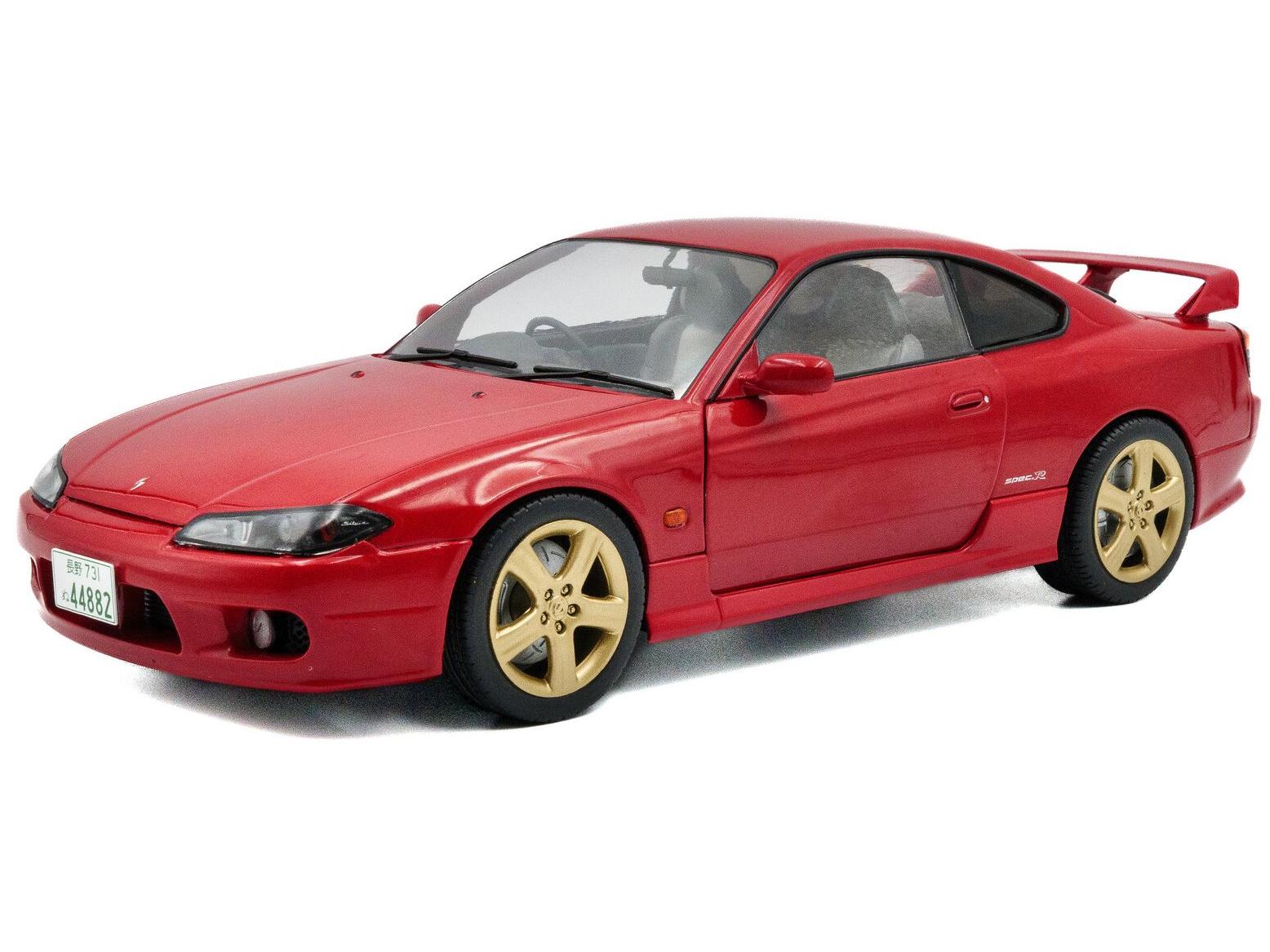 Nissan Silvia S15 SPEC-R Aero 1999 Flame Red 1:18 Scale Solido Diecast Model-Solido-Diecast Model Centre