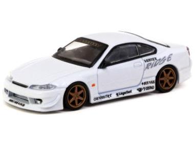 Nissan Silvia (S15) Vertex Metallic White 1:64 Scale Tarmac Works Diecast Model-Tarmac Works-Diecast Model Centre