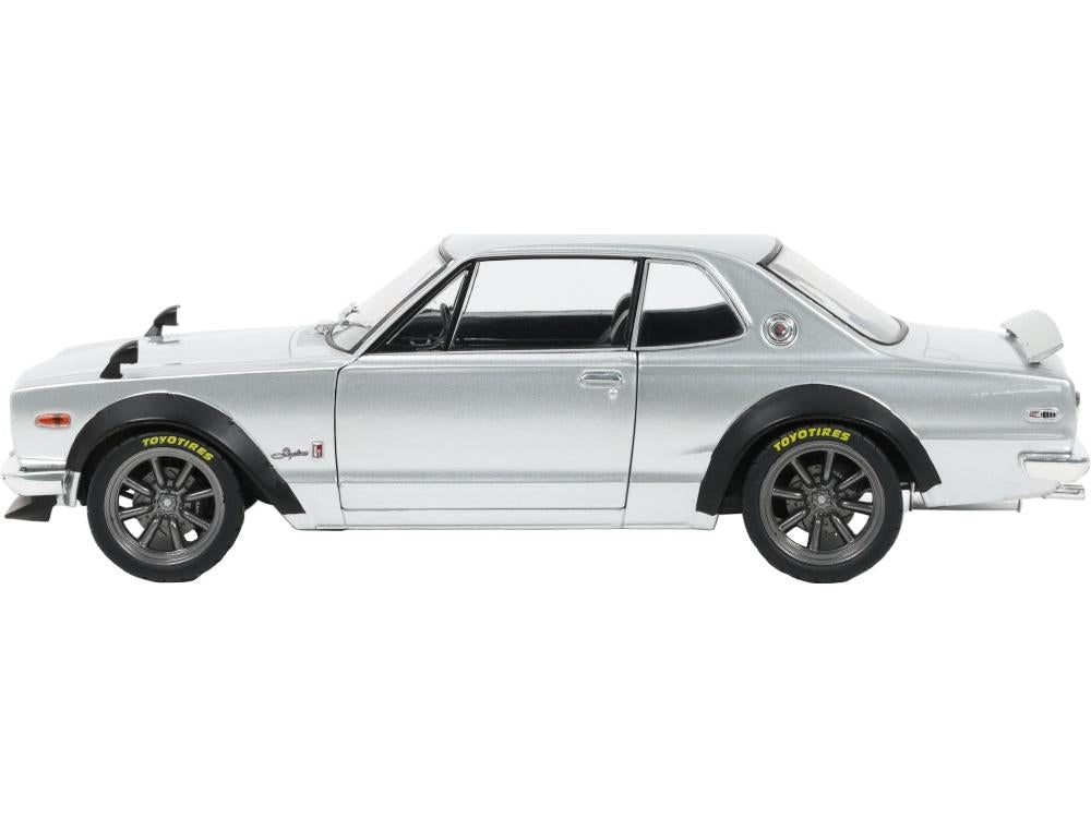 Nissan Skyline 2000 GT-R (KPGC10) Hakosuka Silver 1970 1:18 Scale Diecast Car – Solido-Solido-Diecast Model Centre