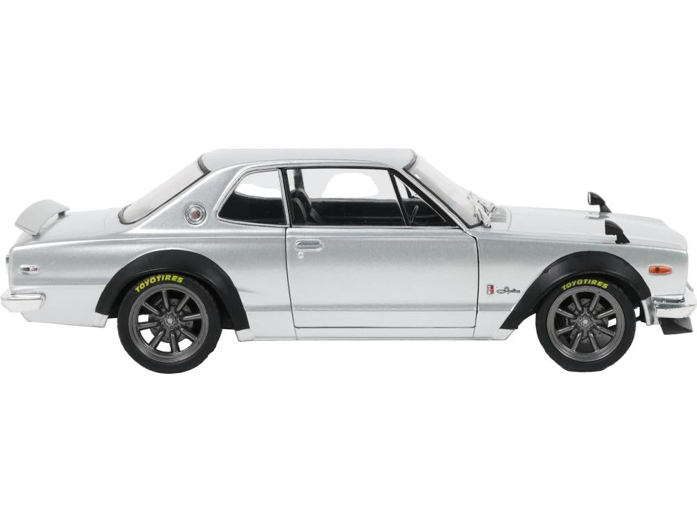 Nissan Skyline 2000 GT-R (KPGC10) Hakosuka Silver 1970 1:18 Scale Diecast Car – Solido-Solido-Diecast Model Centre