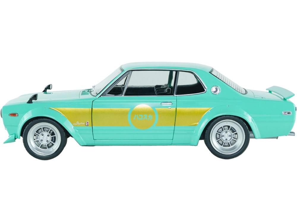 Nissan Skyline 2000 GT-R (KPGC10) Hakosuka Solido Works Mint Green 1970 1:18 Scale Diecast Car – Solido-Solido-Diecast Model Centre