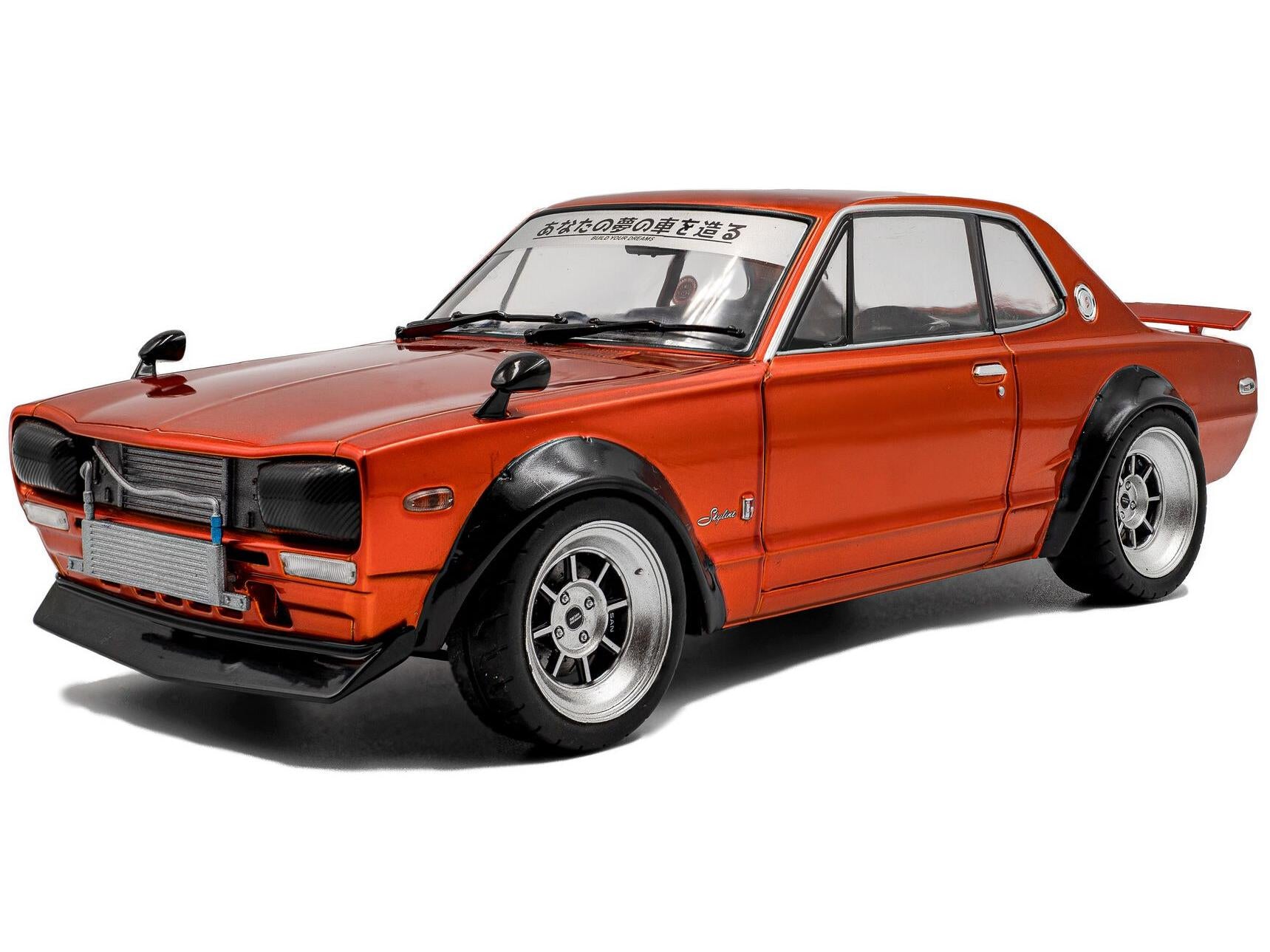 Nissan Skyline (C10) Hakosuka Solido Works Orange Metallic 1970 1:18 Scale Solido Diecast Model Car-Solido-Diecast Model Centre